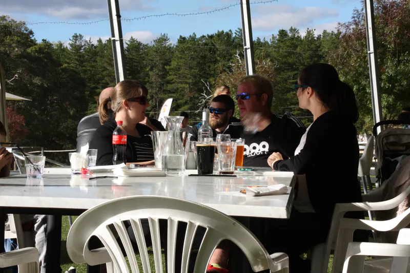 Enjoy hearty food and local brews just two minutes' drive away